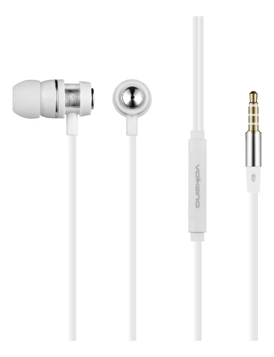 Volkano Alloy series AUX earphone - White